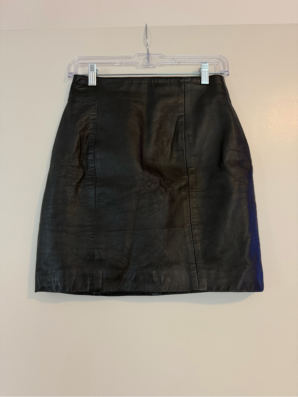 Wilsons Leather Black Leather Mini Skirt